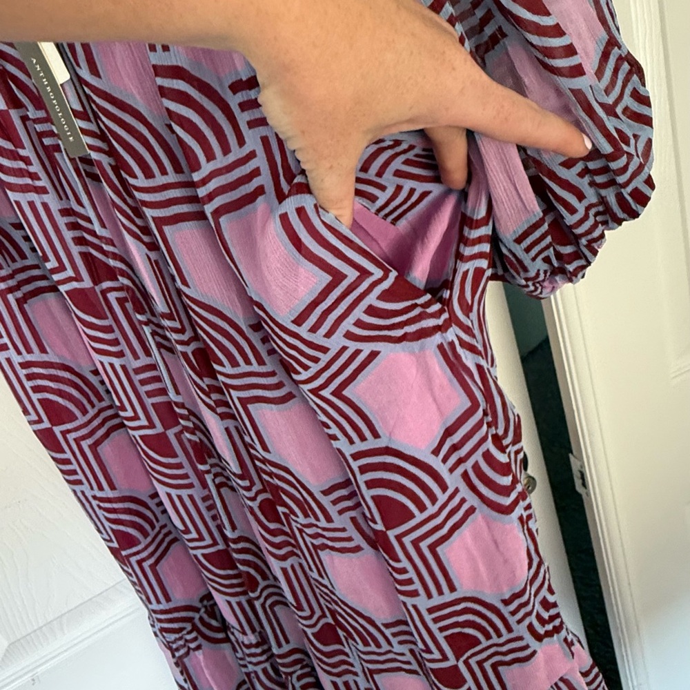 Anthropologie the Odetta Ruffled V-Neck Dress - Picture 13 of 16